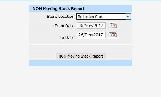 Non moving stock report menu 